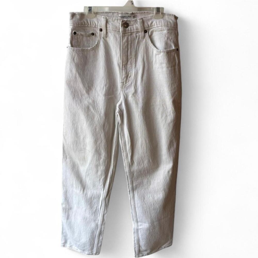 Abercrombie + Fitch 90s Straight Jeans Womens 6 Short Ultra High Rise White